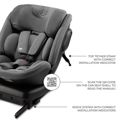 SCAUN AUTO KINDERKRAFT XPEDITION 3 I-SIZE 40-150 CM, GREY - Atelieru' lui Mesterica