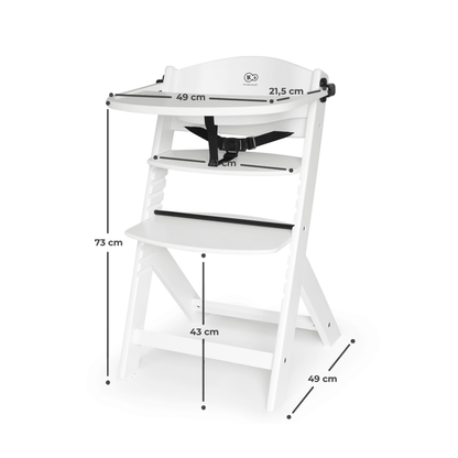 SCAUN DE MASA KINDERKRAFT ENOCK, 3 IN 1, FULL WHITE Atelieru' lui Mesterica | Jucarii, haine si incaltaminte pentru copii