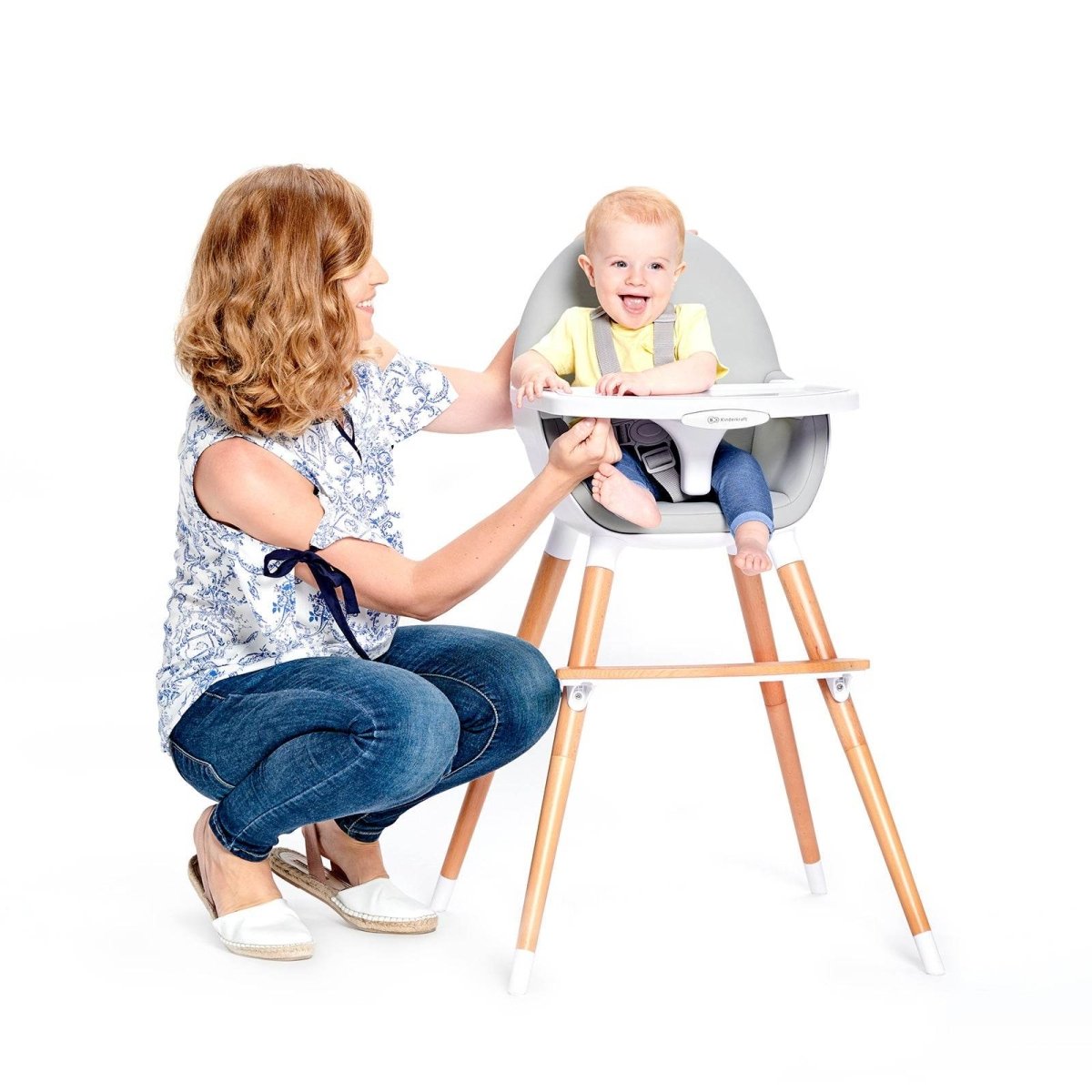 SCAUN DE MASA KINDERKRAFT FINI, 2 IN 1, GREY Atelieru' lui Mesterica | Jucarii, haine si incaltaminte pentru copii