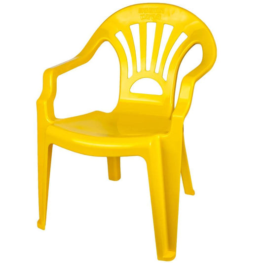 Scaunel din plastic, galben, 40x35x54.5 cm - ROBENTOYS - Atelieru' lui Mesterica