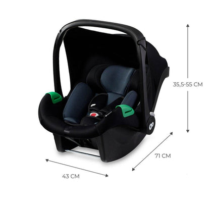 SCOICA AUTO I-SIZE, 40-75 CM, KINDERKRAFT MINK PRO, BLACK - Atelieru' lui Mesterica