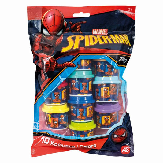 SET 10 BORCANASE DE PLASTILINA SPIDERMAN IN PUNGA DE PLASTIC - Atelieru' lui Mesterica