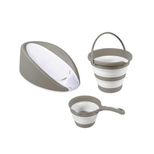 Set 3 in 1 cu suport anatomic pentru cadita - Gri Atelieru' lui Mesterica | Jucarii, haine si incaltaminte pentru copii