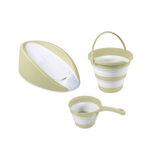 Set 3 in 1 cu suport anatomic pentru cadita - Verde Eco Atelieru' lui Mesterica | Jucarii, haine si incaltaminte pentru copii