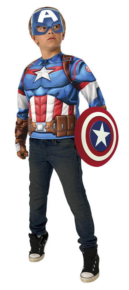 Set Captain America - Bluza & accesorii Atelieru' lui Mesterica | Jucarii, haine si incaltaminte pentru copii