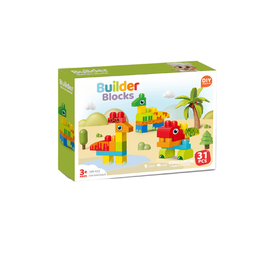 Set de constructie STEAM - Dinozauri haiosi (31 piese) Atelieru' lui Mesterica | Jucarii, haine si incaltaminte pentru copii