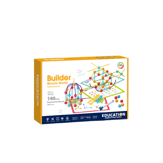 Set de constructie STEAM - Forme 3D ( 140 piese) Atelieru' lui Mesterica | Jucarii, haine si incaltaminte pentru copii