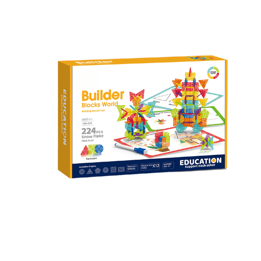 Set de constructie STEAM - Fulgi de zapada (224 piese) Atelieru' lui Mesterica | Jucarii, haine si incaltaminte pentru copii