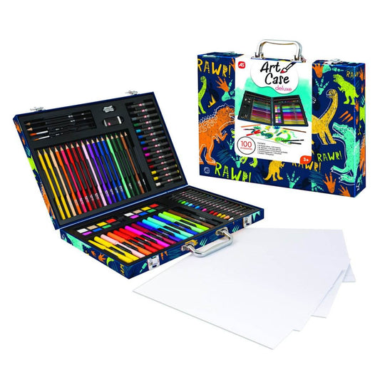 SET DE DESEN DELUXE CU 100 ACCESORII DINOZAUR - Atelieru' lui Mesterica