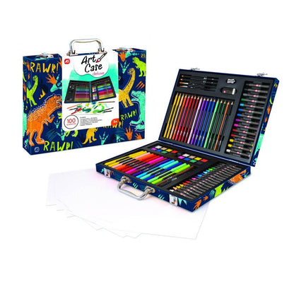 SET DE DESEN DELUXE CU 100 ACCESORII DINOZAUR - Atelieru' lui Mesterica