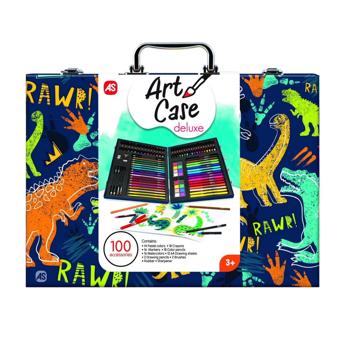 SET DE DESEN DELUXE CU 100 ACCESORII DINOZAUR - Atelieru' lui Mesterica