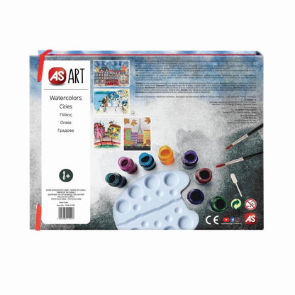 SET DESEN AS ART ACUARELA ORASE - Atelieru' lui Mesterica