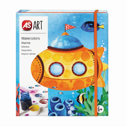 SET DESEN AS ART ACUARELA PEISAJ MARIN - Atelieru' lui Mesterica