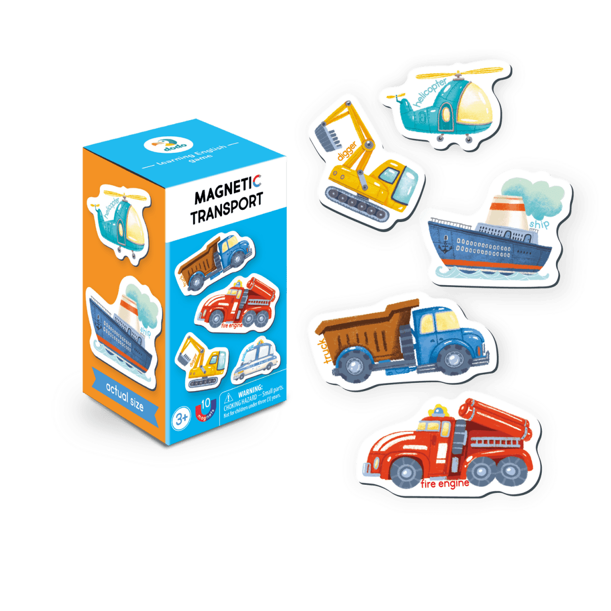 Set magnetic - Invat mijloacele de transport in lb. engleza - Atelieru' lui Mesterica