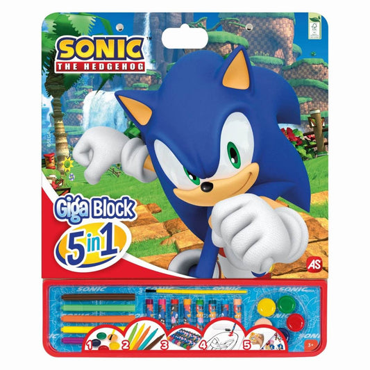 SONIC THE HEDGEHOG SET PENTRU DESEN GIGA BLOCK 5 IN 1 - Atelieru' lui Mesterica