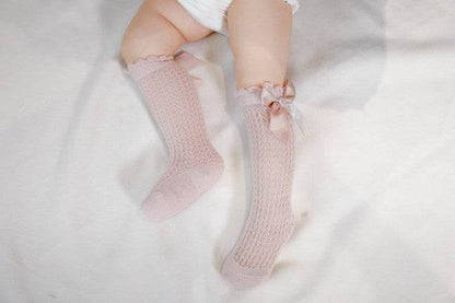 Sosete trei sferturi cu model din tesatura - Ribbon - Atelieru' lui Mesterica