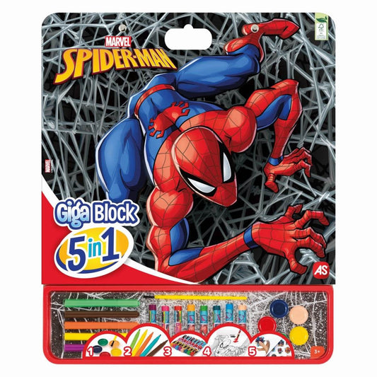 SPIDER MAN SET PENTRU DESEN GIGA BLOCK 5 IN 1 - Atelieru' lui Mesterica