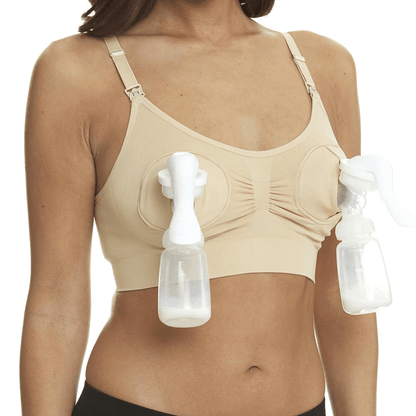 Sutien 2 in1 - Alaptare si sustinere pompa san (bej) Atelieru' lui Mesterica | Jucarii, haine si incaltaminte pentru copii