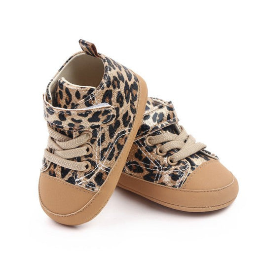 Tenisi maro pentru fetite - Leopard Atelieru' lui Mesterica | Jucarii, haine si incaltaminte pentru copii