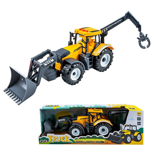 Tractor cu incarcator si graifer Atelieru' lui Mesterica | Jucarii, haine si incaltaminte pentru copii