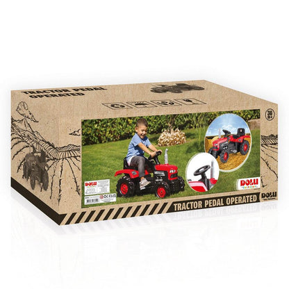 Tractor cu pedale, rosu, 53x83x45 - Dolu Atelieru' lui Mesterica | Jucarii, haine si incaltaminte pentru copii