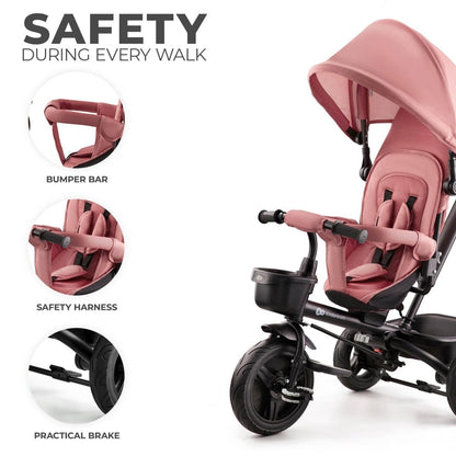 TRICICLETA COPII KINDERKRAFT AVEO, ROSE PINK Atelieru' lui Mesterica | Jucarii, haine si incaltaminte pentru copii